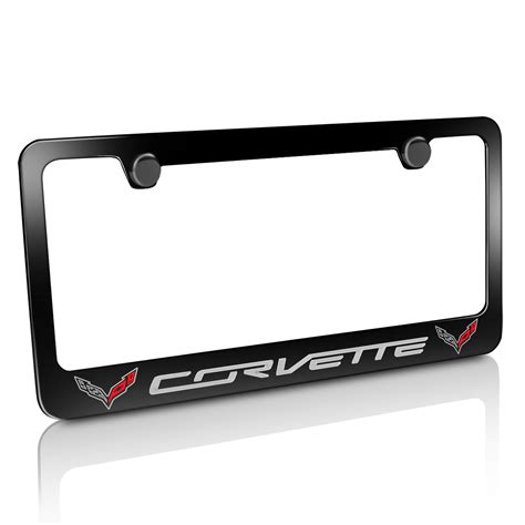 black metal bracket on a corvette|Corvette License Plate Frames .